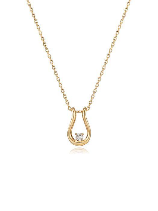 商品hyeres-lor|Petitlor 14K U Necklace HL4N12400Y4420,价格¥2930,第1张图片