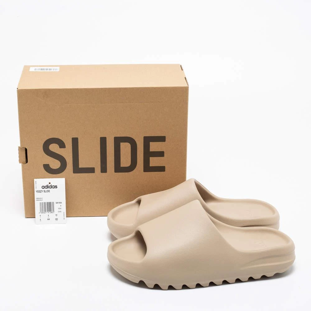 Yeezy x adidas Beige Rubber Slide Pure Flat Sandals Size 42  商品