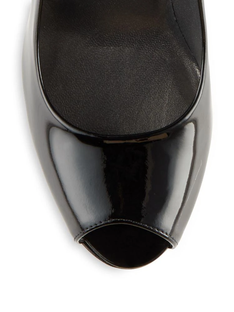 商品Stuart Weitzman|Spritely Leather Peep Toe Pumps,价格¥631,第3张图片详细描述