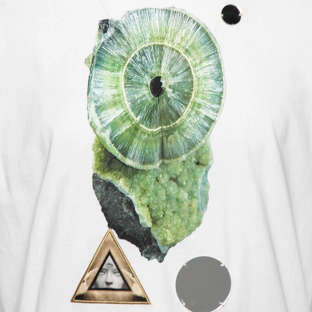 商品[二手商品] Givenchy|Givenchy White Printed Cotton and Mirror Embellished Crew Neck Top XS,价格¥1025,第3张图片详细描述