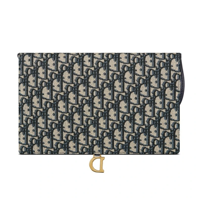 商品Dior|Dior 迪奥女士蓝色帆布手拿包,价格¥7293,第6张图片详细描述
