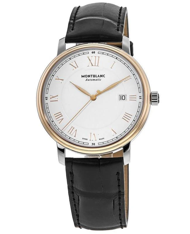 商品MontBlanc|Montblanc Tradition White Dial Leather Strap Men&apos;s Watch 114336,价格¥10844,第1张图片