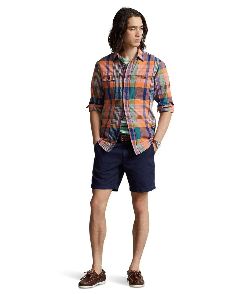 商品Ralph Lauren|8" Straight Fit Linen-Cotton Shorts,价格¥485,第4张图片详细描述