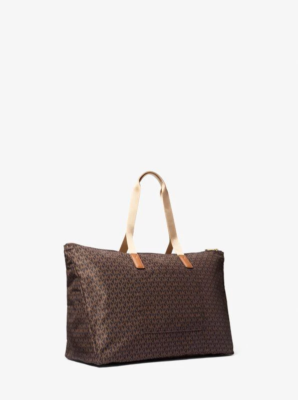 商品Michael Kors|Jet Set Travel Large Signature Logo Print Woven Tote Bag,价格¥1180,第3张图片详细描述