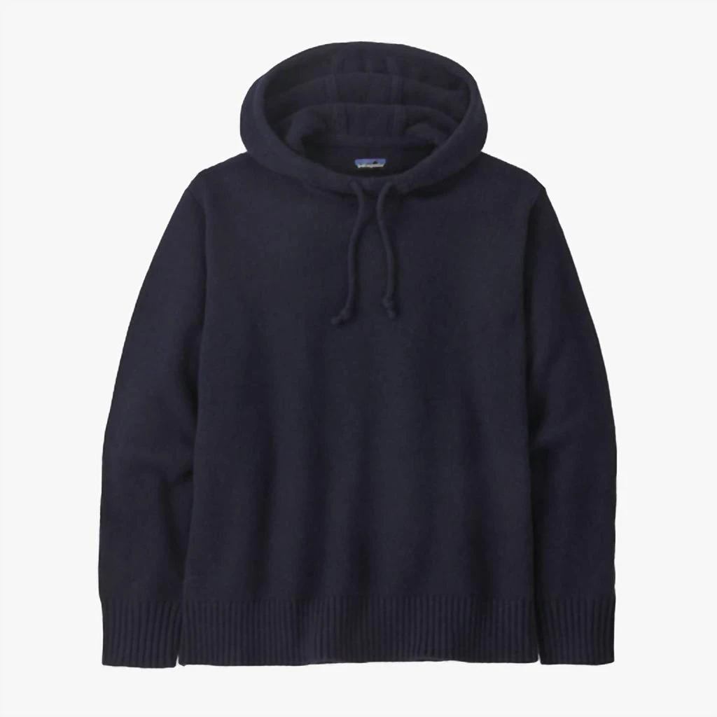 商品Patagonia|Recycled Wool-Blend Sweater Hoody In New Navy,价格¥1180,第1张图片