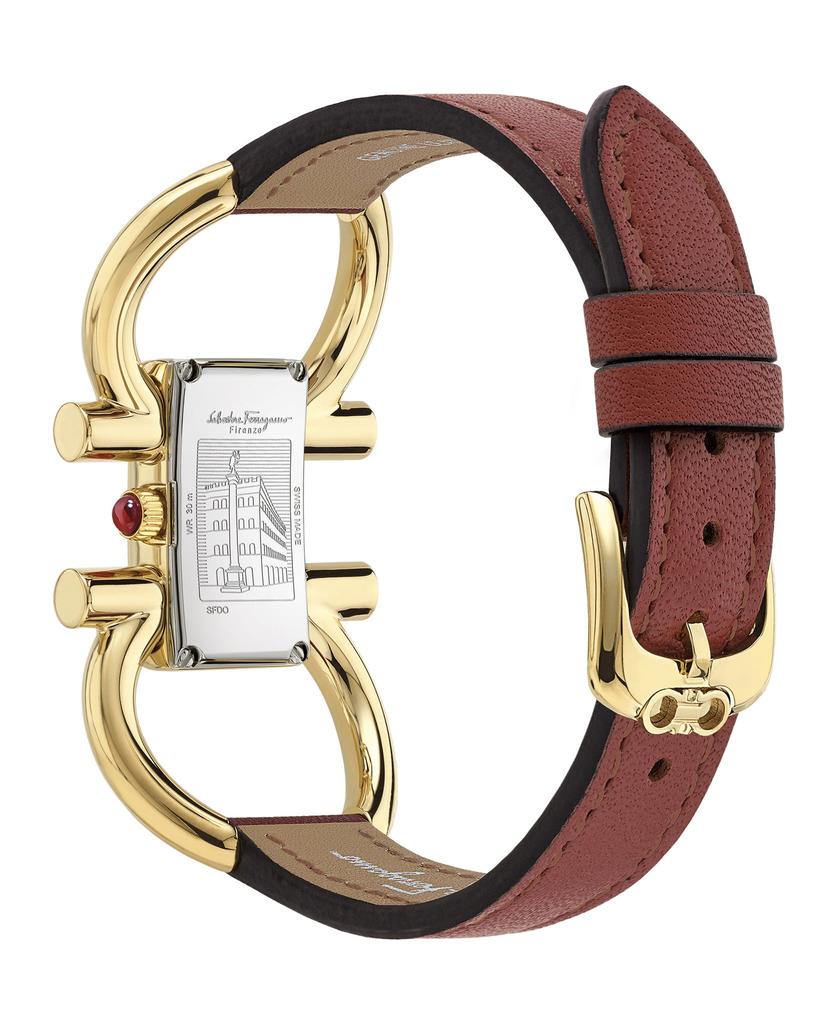 Double Gancini Leather Watch商品第3张图片规格展示