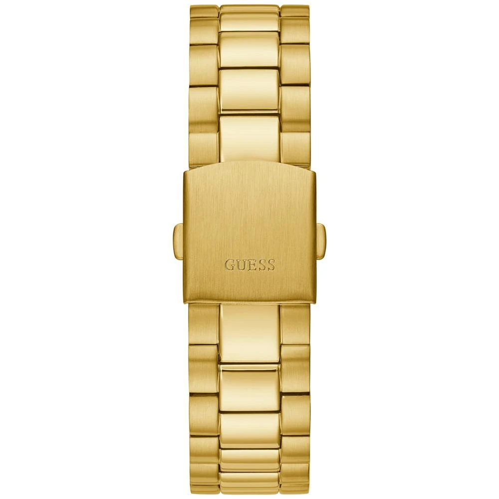 商品GUESS|Men's Gold-Tone Stainless Steel Bracelet Watch, 42mm,价格¥505,第4张图片详细描述