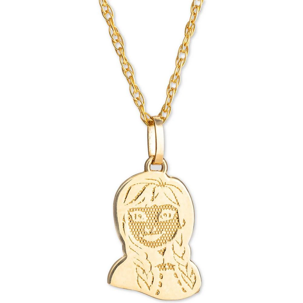 商品Disney|Children's Frozen Anna 15" Pendant Necklace in 14k Gold,价格¥1028,第1张图片