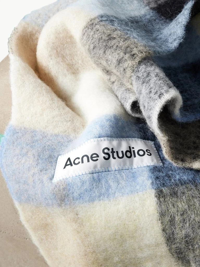 商品Acne Studios|Fringed check felted scarf,价格¥2681,第3张图片详细描述