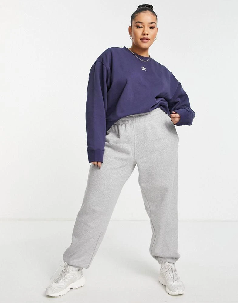 商品Adidas|adidas Originals Plus essential sweat with central logo in navy,价格¥216,第4张图片详细描述
