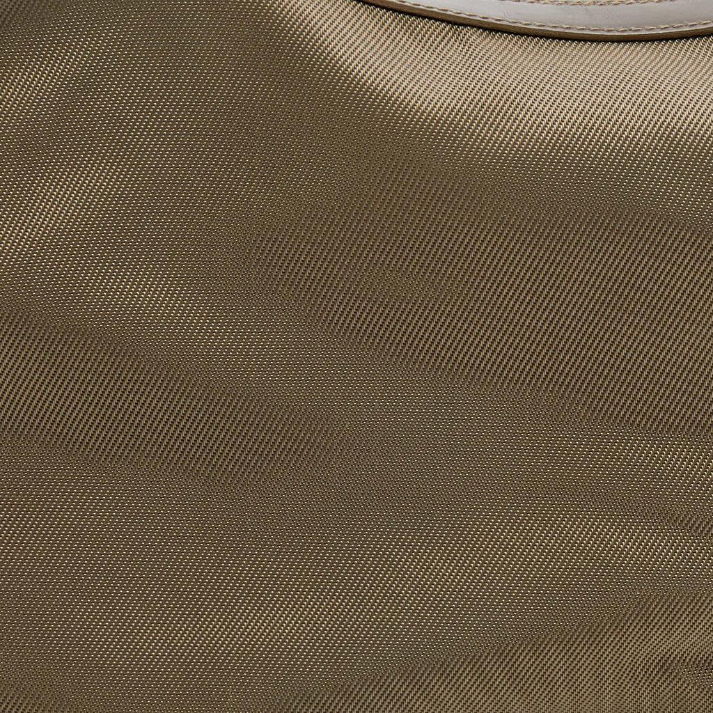 商品[二手商品] Gucci|Gucci Olive Green Canvas And Patent Leather Peggy Bamboo Hobo,价格¥4701,第7张图片详细描述