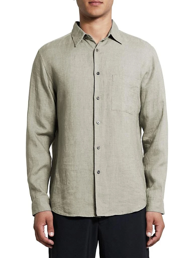 商品Theory|Irving Linen Shirt,价格¥624,第3张图片详细描述