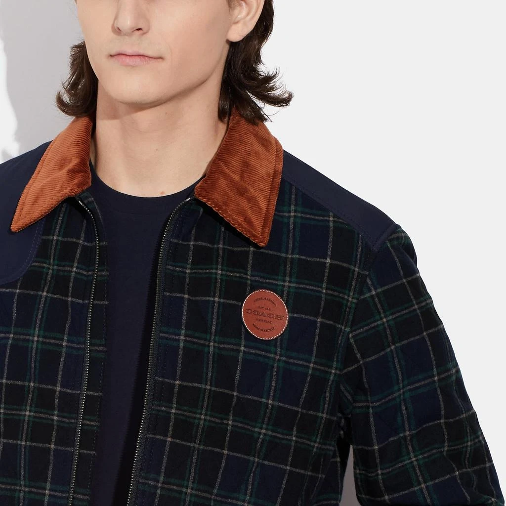 商品Coach|Coach Outlet Quilted Plaid Jacket,价格¥3157,第3张图片详细描述