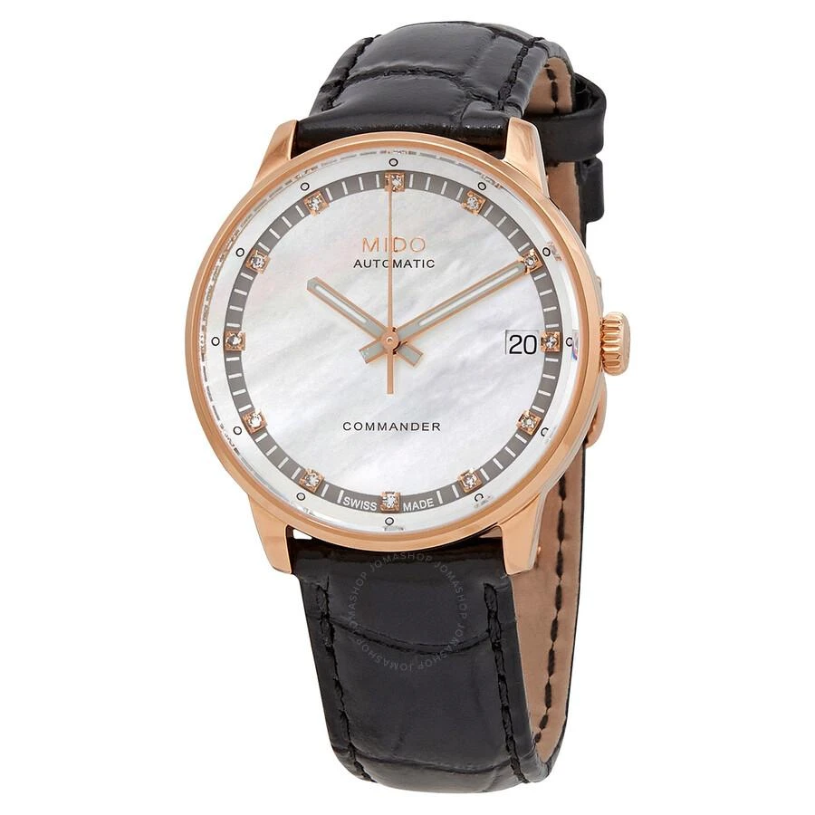 商品MIDO|Comander II Automatic Diamond Mother of Pearl Dial Ladies Watch M0162073611680,价格¥3606,第1张图片