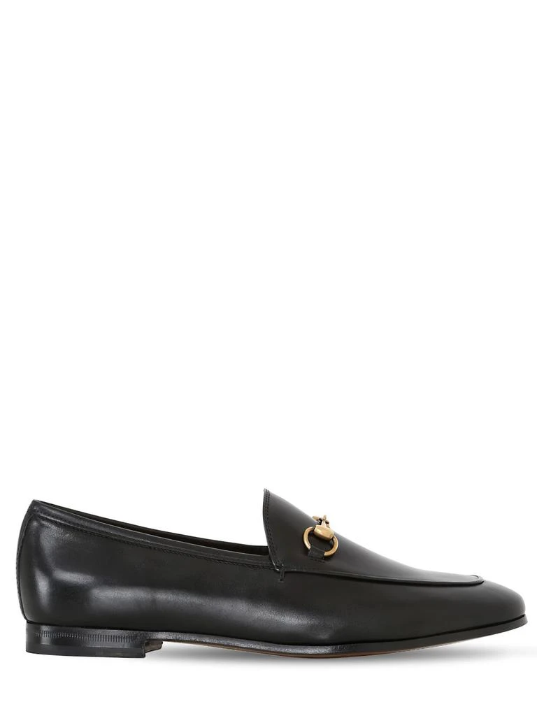 商品Gucci|10mm Jordan Horsebit Leather Loafers,价格¥7970,第1张图片