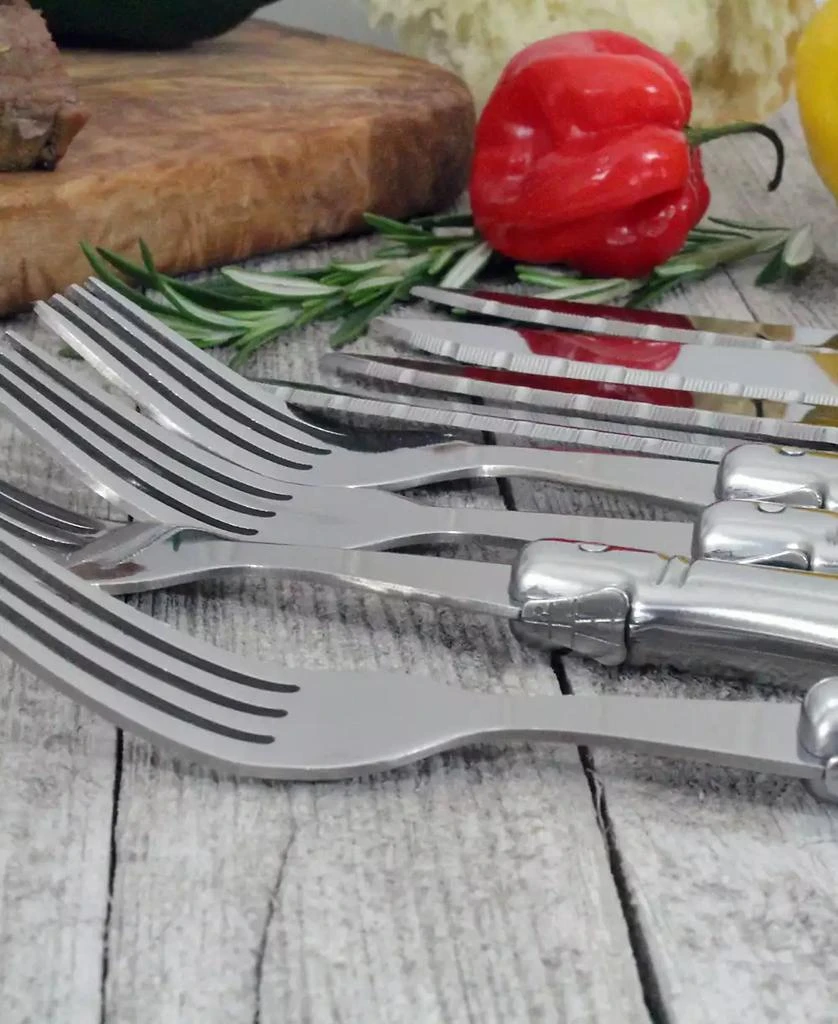 Laguiole Stainless Steel Steak Knife and Fork Set, 8 Piece. 商品