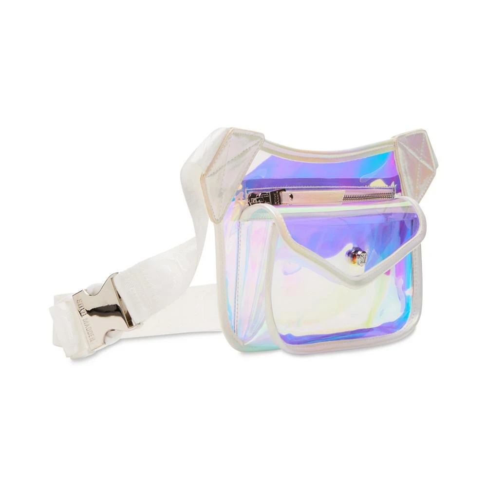 商品Steve Madden|Women's Iridescent Clear Jelly Belt Bag,价格¥216,第3张图片详细描述