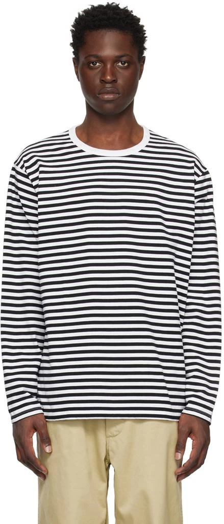 商品Nanamica|Black & White Striped Long Sleeve T-Shirt,价格¥647,第1张图片