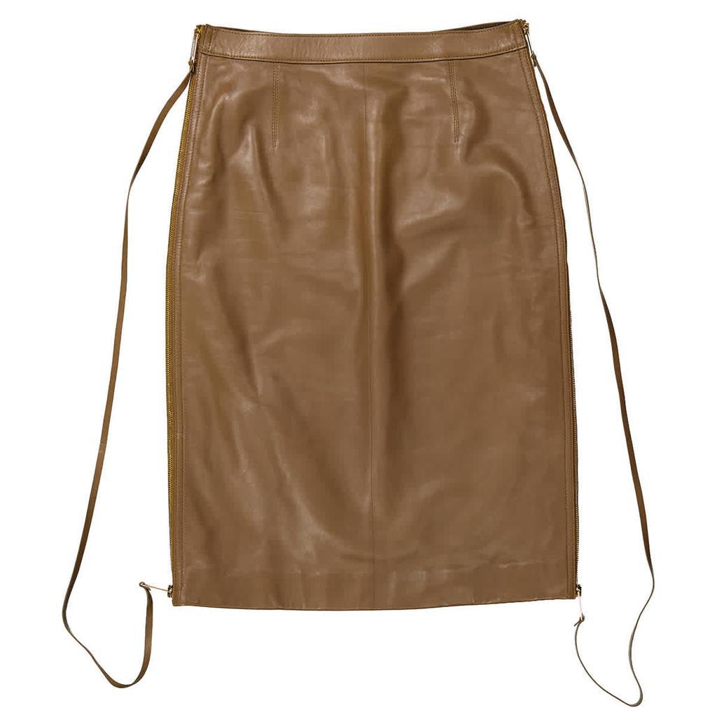 商品Burberry|Ladies Double Zip Lambskin Skirt,价格¥15764,第1张图片