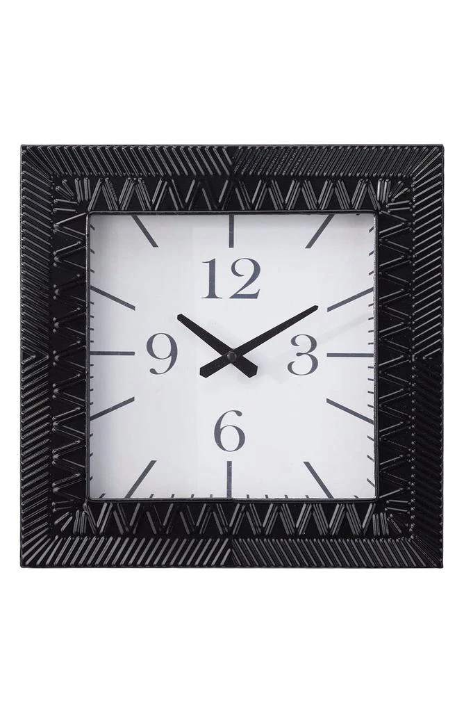 商品VIVIAN LUNE HOME|Black Metal Modern Wall Clock,价格¥469,第1张图片