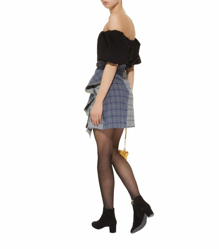 商品Self Portrait|Flounced Check Skirt,价格¥2343,第3张图片详细描述
