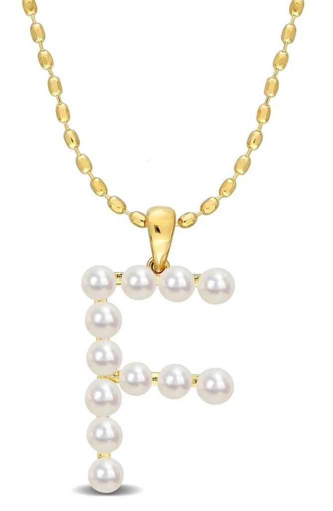 商品DELMAR|3.5-4mm Freshwater Cultured Pearl Initial Pendant Necklace,价格¥806,第1张图片