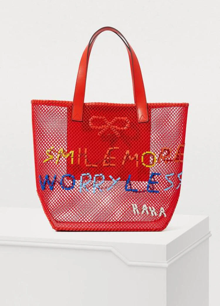 商品Anya Hindmarch|Tote bag with leather embroidery,价格¥5116,第1张图片