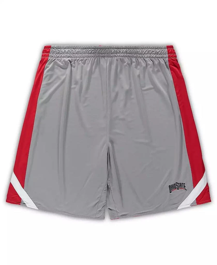 商品Colosseum|Men's Scarlet, Gray Ohio State Buckeyes Big and Tall Team Reversible Shorts,价格¥248,第4张图片详细描述