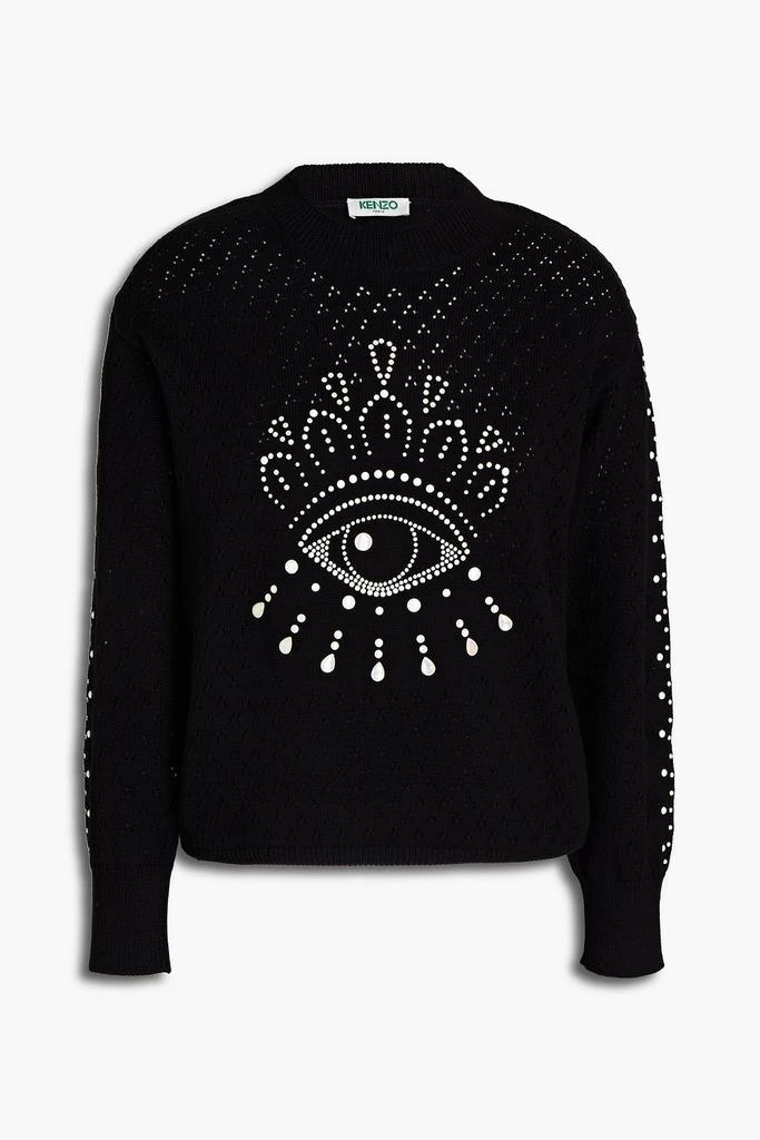 商品Kenzo|Bead-embellished pointelle-knit cotton sweater,价格¥1379,第1张图片