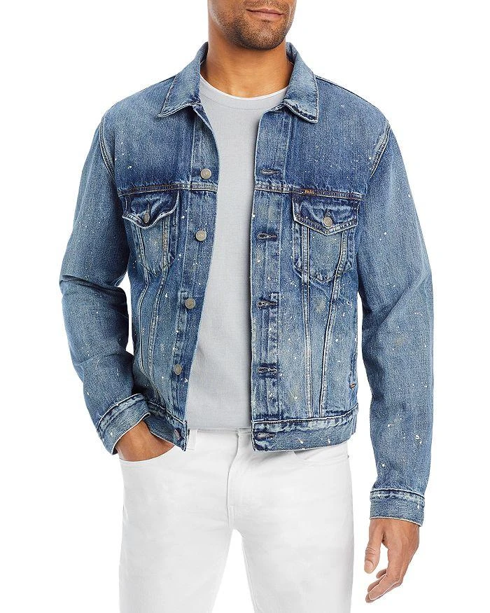 商品Ralph Lauren|Paint Splatter Denim Trucker Jacket,价格¥621,第1张图片