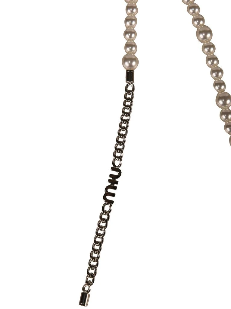 商品Miu Miu|Miu Miu Pearl And Chain Necklace,价格¥1734,第2张图片详细描述