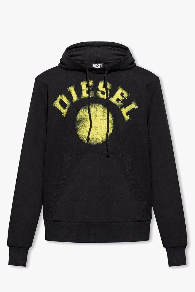 商品Diesel|Diesel Logo-Printed Drawstring Hoodie,价格¥347,第1张图片