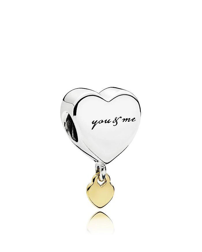 商品PANDORA|Sterling Silver and 14k Gold Heart Charm,价格¥139,第1张图片