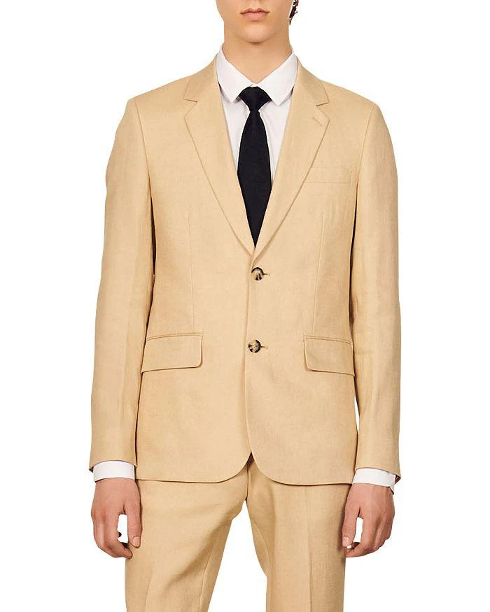 商品Sandro|Formal Classic Fit Linen Suit Jacket,价格¥3610,第1张图片
