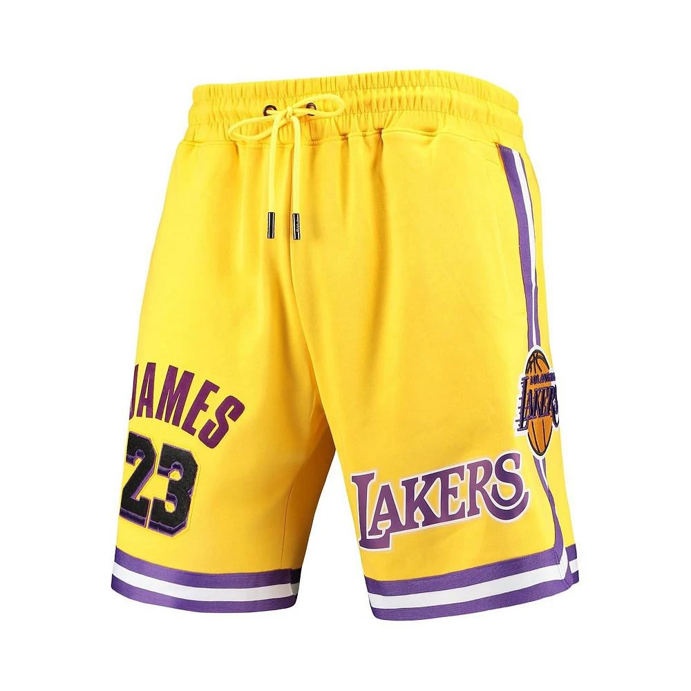 商品Pro Standard|Men's LeBron James Gold-Tone Los Angeles Lakers Team Player Shorts,价格¥661,第4张图片详细描述