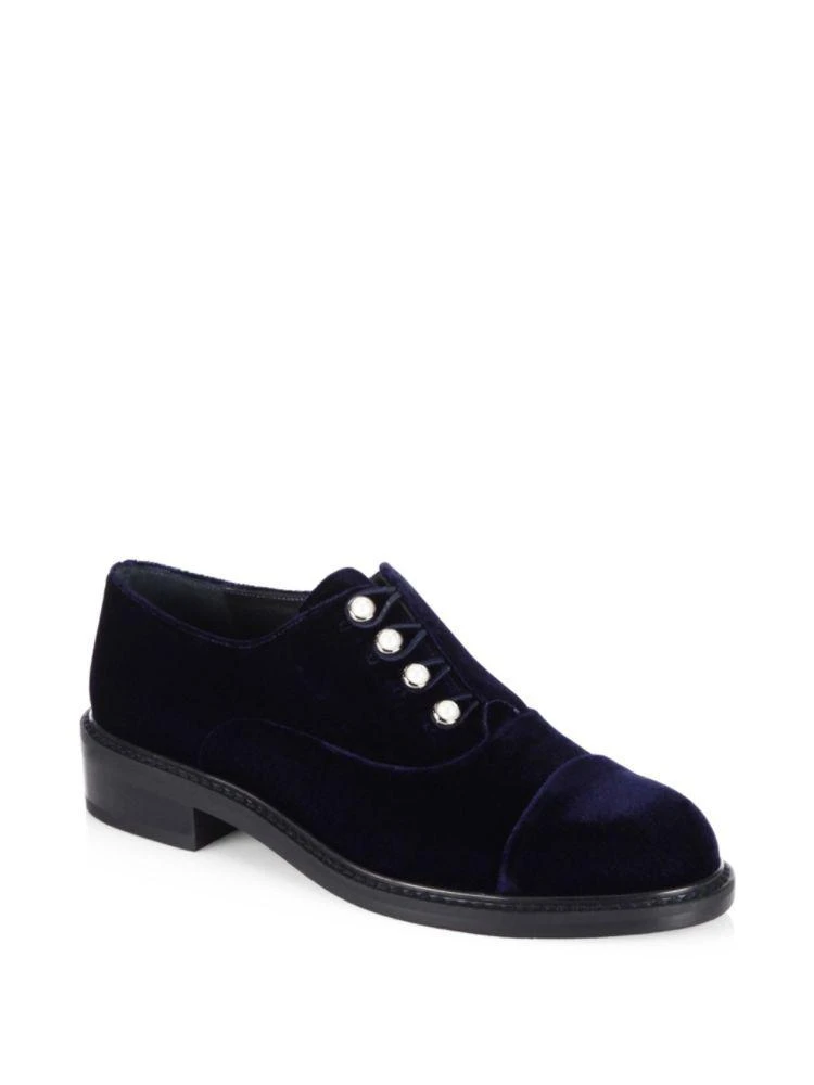 商品Stuart Weitzman|Mrspat Brando Leather Oxfords,价格¥1183,第1张图片