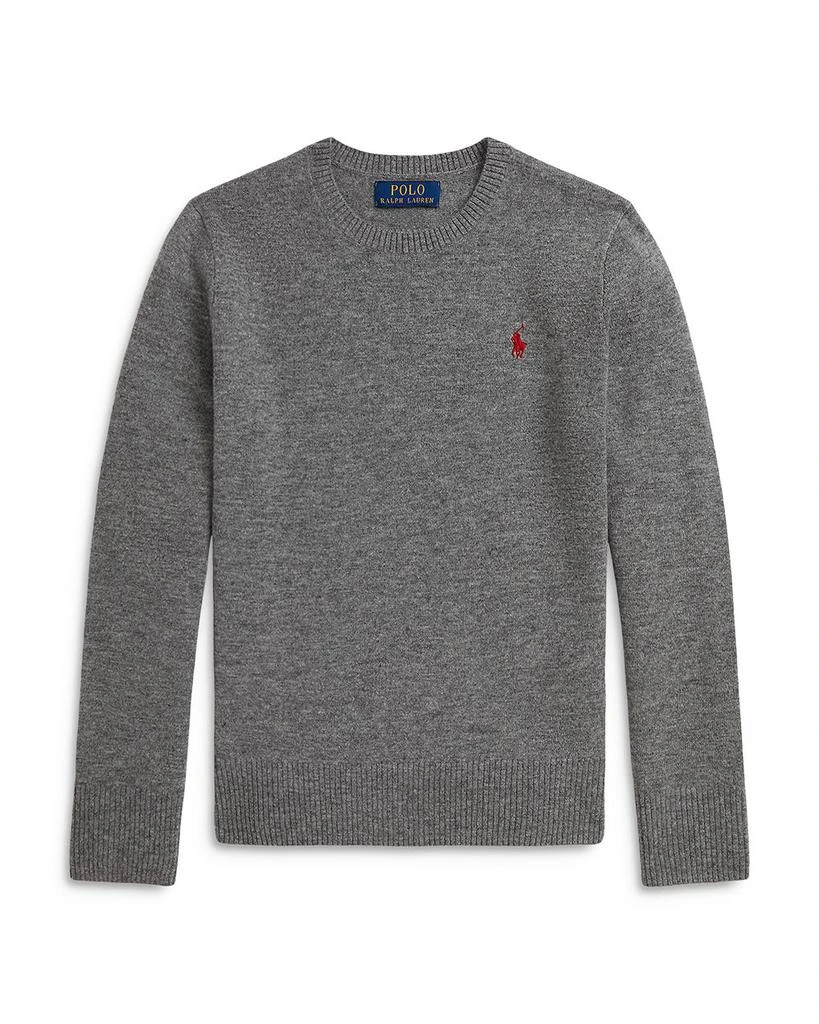 商品Ralph Lauren|Boys' Wool Crewneck Sweater - Big Kid, Little Kid,价格¥722,第1张图片详细描述