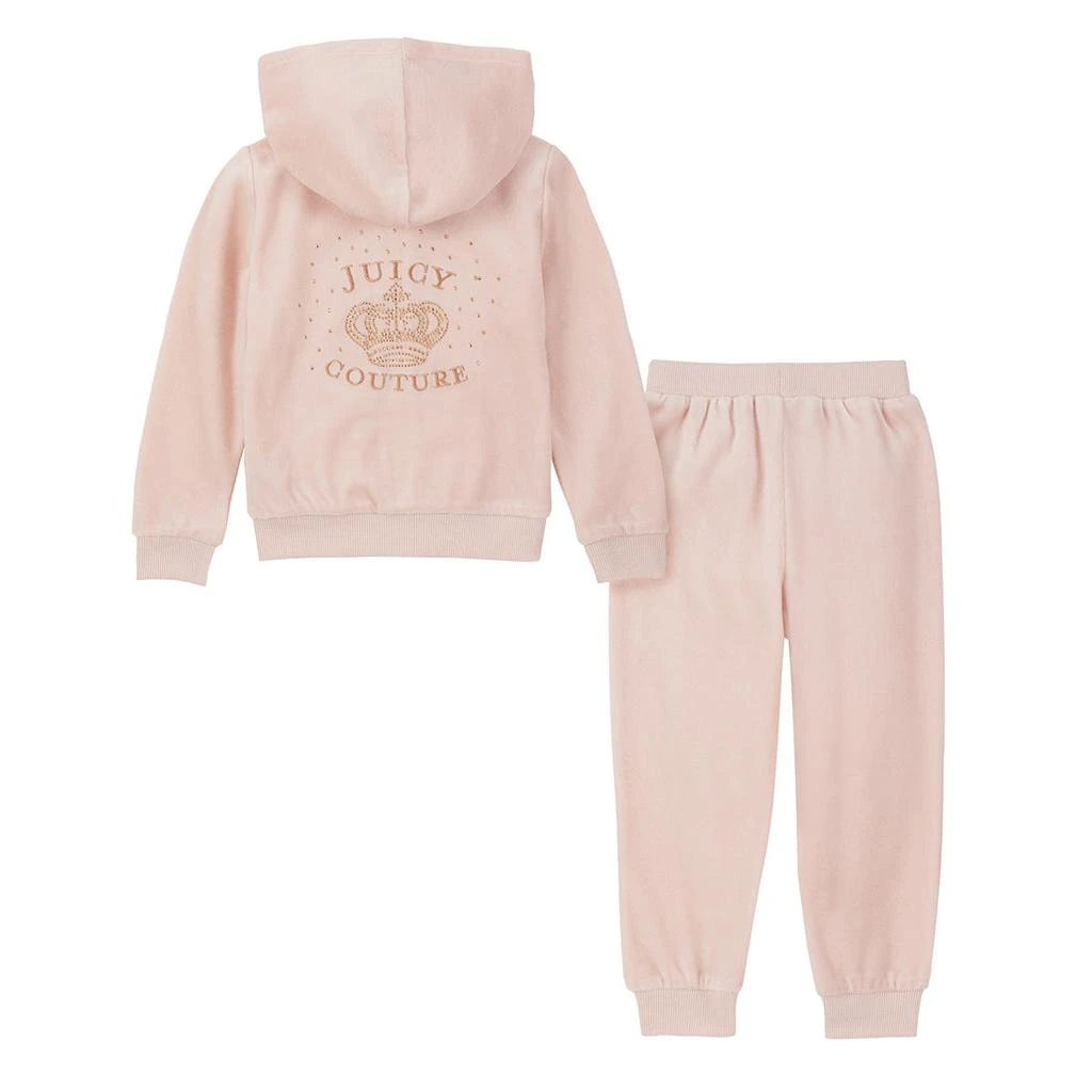 商品Juicy Couture|Juicy Couture Big Girls Baby Pink Velour Sweatsuit Set,价格¥240,第2张图片详细描述