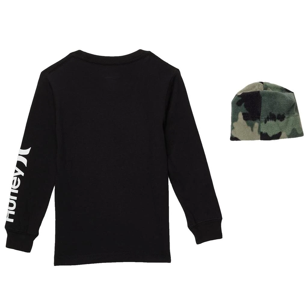 商品Hurley|Icon Long Sleeve & Fleece Hat Set (Little Kids),价格¥79,第2张图片详细描述