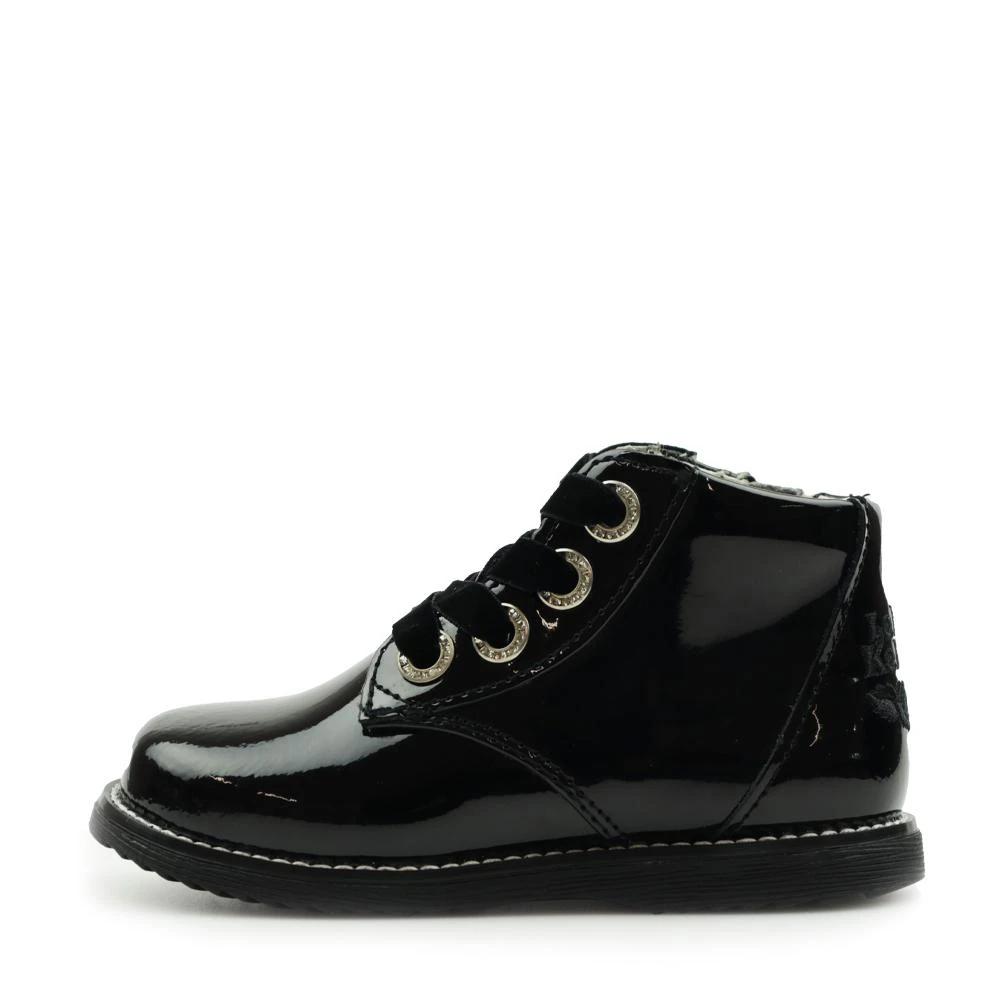 Black Patent Lace Up Ankle Boots 商品