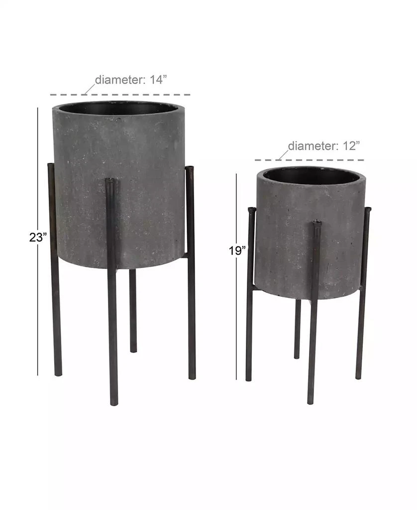 商品Rosemary Lane|Metal Modern Planter, Set of 2,价格¥1239,第3张图片详细描述