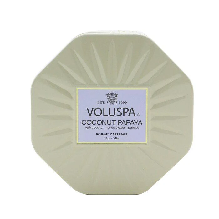 商品Voluspa|Voluspa 三烛芯八边形装饰罐香薰蜡烛 - 椰子木瓜 340g/12oz,价格¥172,第2张图片详细描述