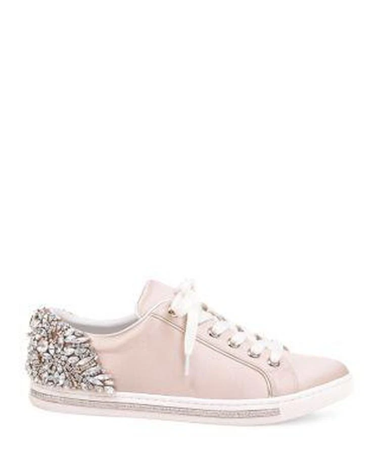商品Badgley Mischka|Women's Shirley Embellished Satin Low Top Lace Up Sneakers,价格¥880,第2张图片详细描述