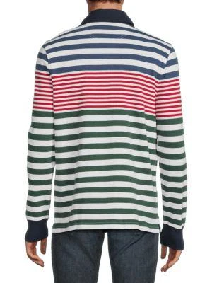 商品Brooks Brothers|Long Sleeve Striped Ruby Polo,价格¥526,第2张图片详细描述