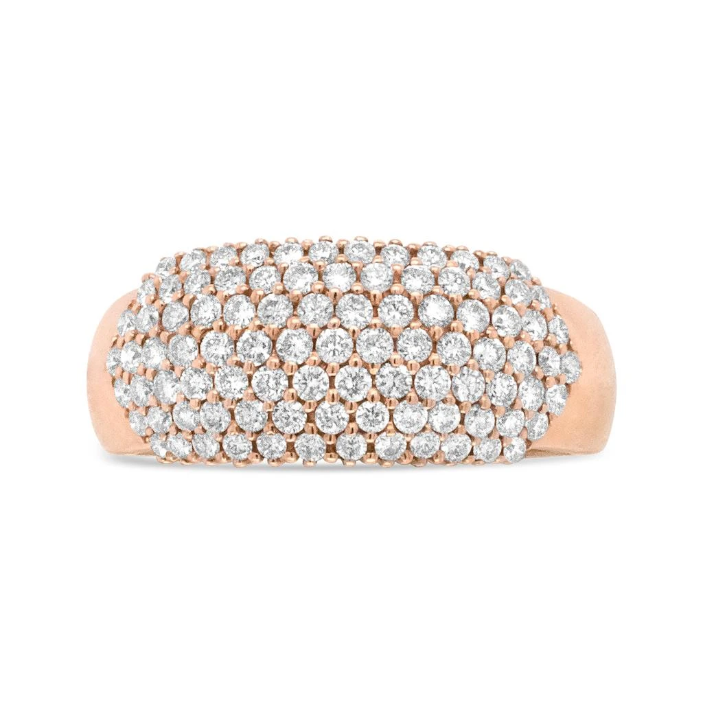 商品Haus of Brilliance|18K Rose Gold 1.00 Cttw Diamond Multi Row Dome Band Ring,价格¥37166,第1张图片