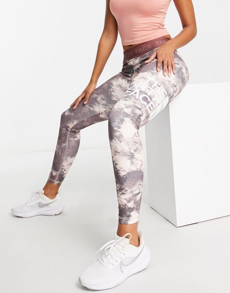 The North Face Training Flex mid rise leggings in pink dye print商品第2张图片规格展示