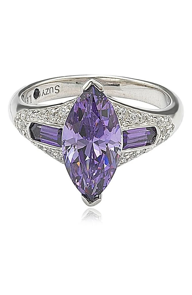 商品Suzy Levian|Sterling Silver Purple CZ Marquise Ring,价格¥861,第2张图片详细描述