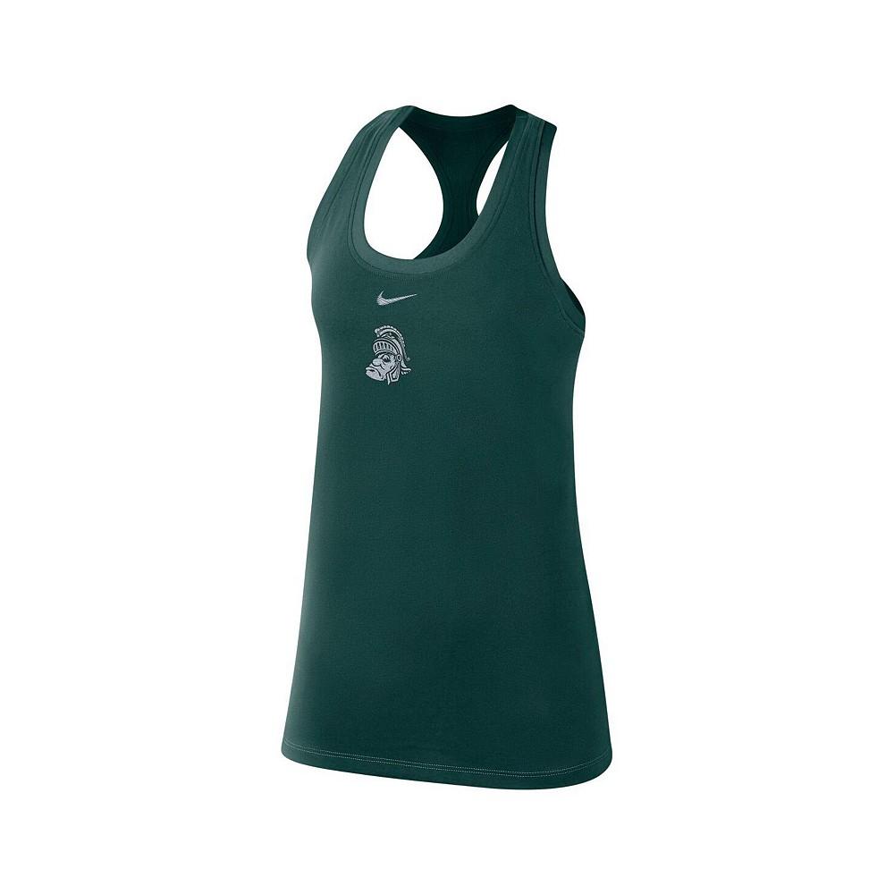 Women's Green Michigan State Spartans Varsity Stack Vault Racerback Scoop Neck Tank Top商品第3张图片规格展示