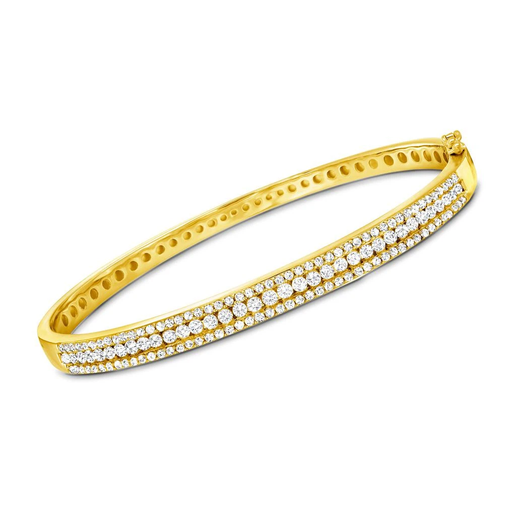 商品Ross-Simons|Diamond Bangle Bracelet in 18kt Gold Over Sterling,价格¥6144,第1张图片