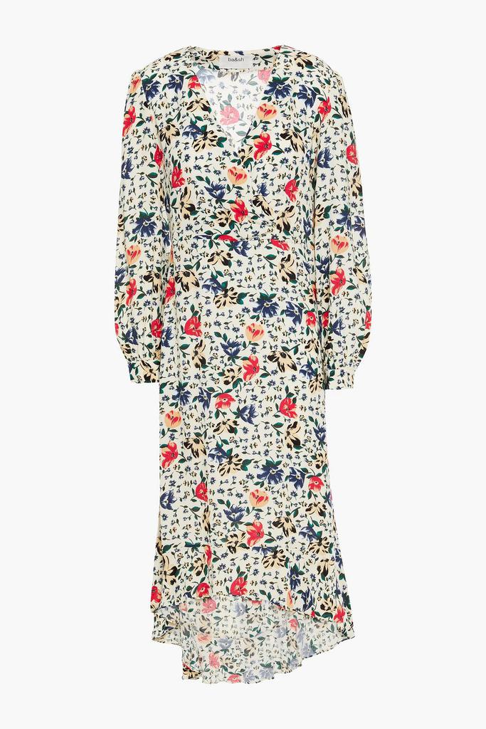 Paloma wrap-effect floral-print crepe dress商品第3张图片规格展示